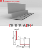 |FG04| Fuga Profil 3 metre / 50 adet (10mm Basamak Z ) Ral 9016