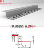 |FG06| Fuga Profil 3 metre/ 50 adet (10mm Z Fuga) Ral 9016