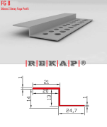 |FG08| Fuga Profil 3 metre/ 50 adet (20mm Z Fuga) Ral 9016