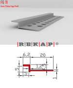 |FG11| Fuga Profil 3 metre/ 50 adet (5mm Z Fuga) Ral 9016